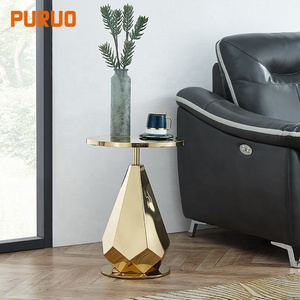 Modern Unique New Style Taper Shape Living Furniture Mirror Tempered <strong>Glass</strong> Top <strong>Round</strong> <strong>Side</strong> <strong>Table</strong> - Product Image 3