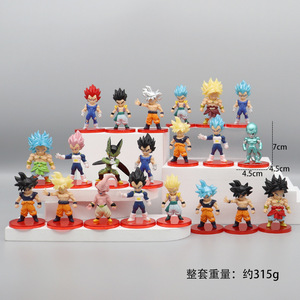 21 Uds Anime Mini figura Set DBZ dragón Figura juguete muñeca Son Goku Gogeta <span class=keywords><strong>Vegeta</strong></span> Trunks Majin Buu PVC Anime figura estatua estatuilla - Product Image 3