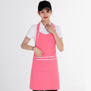 ผ้ากันเปื้อนโพลีเอสเตอร์สีส้มพร้อมกระเป๋าสำหรับพนักงานร้านอาหารบาร์ ทนต่อคราบสกปรก ใช้เป็นเครื่องแบบ - Product Image 2