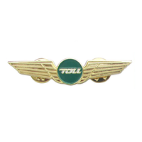 Épinglette d'ailes personnalisées en or argenté promotionnel Ailes personnalisées Épingle en émail