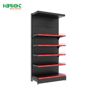 Combo para Supermercado Highbright: Estantes Metálicos Resistentes, Refrigerador Abierto y Mostrador de Caja - Product Image 2