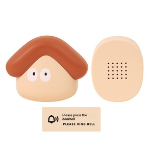 Timbre Inalámbrico Lucy <span class=keywords><strong>Pilu</strong></span>, Estilo Nórdico Adorable, para Uso en el Hogar, Baño o Dormitorio, con Botón y Alimentación por Batería - Product Image 5
