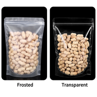 Vente en gros de sacs à zip-lock pour emballages de biscuits mats givrés en plastique nylon auto-scellants pour emballages alimentaires, pochette avec fermeture éclair sur support
