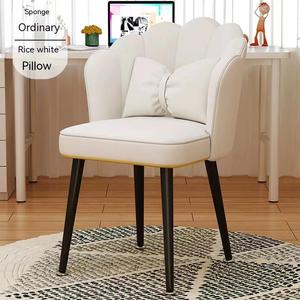 Silla de terciopelo de estilo nórdico <span class=keywords><strong>para</strong></span> el hogar, sillón moderno con reposabrazos, muebles de dormitorio, taburete de maquillaje, color rosa - Product Image 5