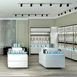Présentoirs de Comptoir pour Magasins de Cosmétiques Haut de Gamme avec Éclairage LED - Décorations Personnalisables pour Boutiques de Cosmétiques - Product Image 1