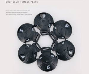 מכירה לוהטת להתאמה אישית מועדון גולף ראש כיסוי שחור פלסטיק צלחת דיגיטלי מספר צלחות מסתובב פלסטיק תג - Product Image 2