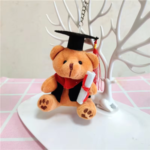 Peluche Ours Docteur de Dessin Animé avec Rembourrage en Coton PP, Pendentif Porte-clés, Petit Cadeau Commémoratif de Remise de Diplôme pour Étudiants - Product Image 4