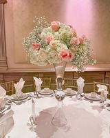 Nouveau vase à fleurs en verre transparent pour cérémonie de mariage, vase en cristal en forme de trompette pour centre de table de mariage