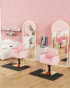 Yeni saç salonu mobilyası takım pembe altın Salon sandalyesi s kuaförlük ekipmanı kuaför koltuğu Salon sandalyesi Styling - Product Image 1