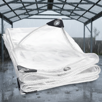Bâche en PVC transparent ESHINE ESPVC450 pour jardin et extérieur, imperméable, style tissé, service de découpe/moulage