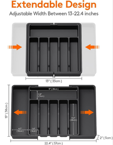 Cutlery <strong>Drawer</strong> <strong>Organiser</strong> Expandable Cooking Utensil Tray Pp for <strong>Kitchen</strong> - Product Image 6