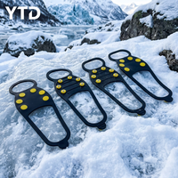 Crampons de marche à 6 griffes antidérapants en caoutchouc pour personnes âgées / Crampons de traction pour la course hivernale / Crampons de pêche sur glace