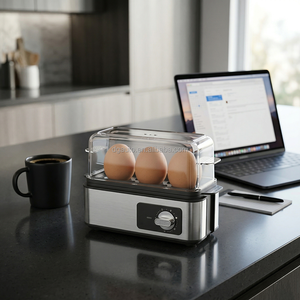 Nouvelle conception, cuisson rapide, cuiseur à œufs électrique 210W, 3 œufs, acier inoxydable, arrêt automatique, usage domestique, chaudière économe <span class=keywords><strong>en</strong></span> énergie - Product Image 1