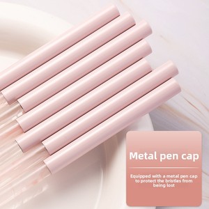 Japanese Smoky Pink Acrylic Nail Art Pen <b>Set</b> for UV Gel Blending Coloring and Gradient Lines - Product Image 4