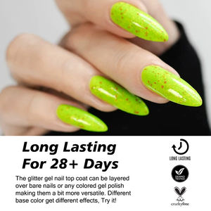 OEM Couche de finition à paillettes de couleur avec logo personnalisé <span class=keywords><strong>Vernis</strong></span> à ongles en gel <span class=keywords><strong>Semi</strong></span>-<span class=keywords><strong>Permanent</strong></span> UV Paillettes Finition en <span class=keywords><strong>poudre</strong></span> Soak-Off Soak Base Coat - Product Image 6