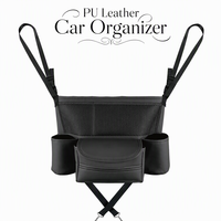 Organisateur de rangement réglable pour dossier de siège de voiture KXF, sac universel en cuir PU, boîte de rangement multifonction, protection anti-coup de pied, fabrication