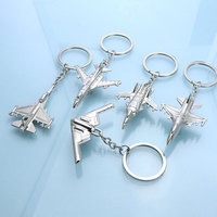 Porte-clés personnalisable en alliage de zinc, modèle d'avion J-20, cadeau commémoratif créatif