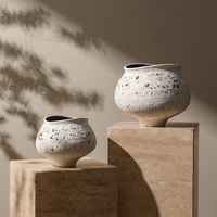 Vases à fleurs en ciment au design rétro, style wabi-sabi, décoration pour la maison et le bureau, marque FLOLENCO CASA