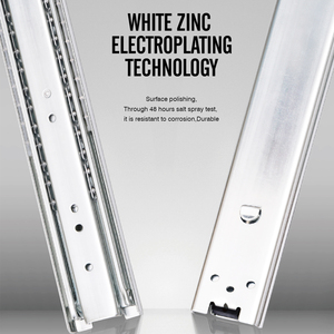 76mm 227kg 3 lần + mở rộng đầy đủ cửa trượt đường sắt hợp kim nhôm hạt Dải ngăn kéo mềm đóng undermount nhựa mềm đóng - Product Image 5