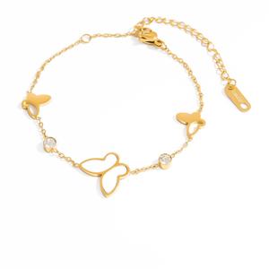 Light Luxury High-End Stainless Steel <b>Charm</b> Bracelet Trendy Hollowed Out Design for Anniversaries - Product Image 5