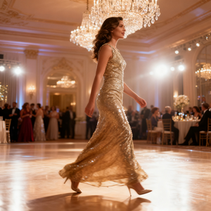 Produits de luxe <span class=keywords><strong>En</strong></span> Tendencias 2026 robe à breloques robe de soirée à paillettes antistatique pour la mère de la mariée Occasions - Product Image 5