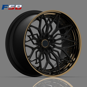 ล้อแม็กซ์อลูมิเนียมฟอร์จ FSB สำหรับรถแข่ง 5x114.3/112/120 PCD สีบรอนซ์ ลายหลายก้าน ใช้ได้กับรถทั่วไป ขนาด 18-22 นิ้ว - Product Image 1