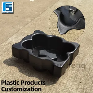 Custom Large Thick ABS Plastic Sheet Vacuum Formed Black Recyclable Tray Thermoformed Turnover Component Trays Factory Wholesale