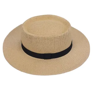 Wholesale China Supplier Custom Lifeguard Sunshine Seaside Floppy Stripped Rainbow Anti-Wind Cord Summer Straw Beach Hats Ladies