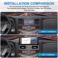NaviHua Nouveau pour Nissan Patrol Y62 pour Infiniti QX56 QX80 2010 2020 Autoradio Multimédia Android Écran Carplay