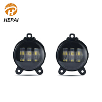 Lampu Mobil ODM OEM Terlaris, Lensa Laser dengan Ring Angel Amber Kuning, Lampu Kabut LED Universal untuk Proyektor Mobil