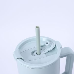 Gobelet de voyage en acier inoxydable à double paroi avec couvercle en paille Refroidisseur isolé sous vide réutilisable pour adultes - Product Image 3