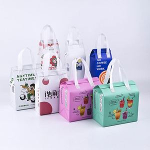 Insulated Take Out Bag Bulk Thermal Insulation Take Away Bags Disposable Grocery Fresh Delivery Non-woven Black Cooler Lunch Bag - Product Image 3
