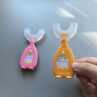 Enfant en bas âge enfants 360 brosse à dents en forme de U enfant âge 2-6 & 2-4 & 4-7 & 6-8 ans toutes les dents arrondies brosse tête Pack