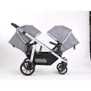 Wholesale European Double Infant Cart Foldable 3 In 1 Twin Baby Stroller