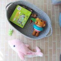Panier de rangement en corde de coton tissé Table à langer organisateur placard serviettes bébé pépinière panier cadeau paniers vide panier à linge