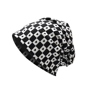 หมวกบีนนี่ลายตารางหมากรุกสไตล์ญี่ปุ่นอเนกประสงค์ & เกาหลี, หมวกคลุมท้องดูเป็นธรรมชาติ100% ผ้าฝ้าย - Product Image 3