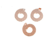 Chaîne cubaine Hip Hop Iced Out en moissanite, bijoux fins, 15 mm, en argent sterling S925