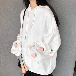 Custom Korean Women Streetwear <strong>Hoodie</strong> Cute <strong>Girly</strong> Kawaii Harajuku Style Sweaters Hoodies Sweatshirts - Product Image 2