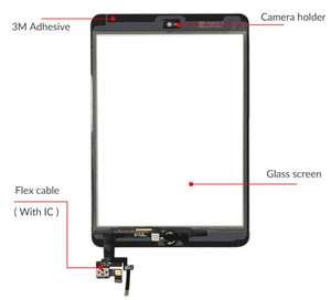 Digitalizador de Pantalla Táctil de Vidrio para iPad Mini 3 con Botón de Inicio y Conector IC para iPad Mini3 A1599 A1600 A1601 - Product Image 5