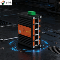 Pabrik Casing Aluminium E-link Harga Pabrik Mini Industrial 4-Port 802.3at PoE + 1-Port Ethernet Switch untuk Jaringan