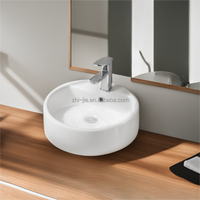 Évier en céramique commercial de haute qualité, style ferme moderne, pour extérieur, salle de bain, hôtel, école, utilisation sur comptoir