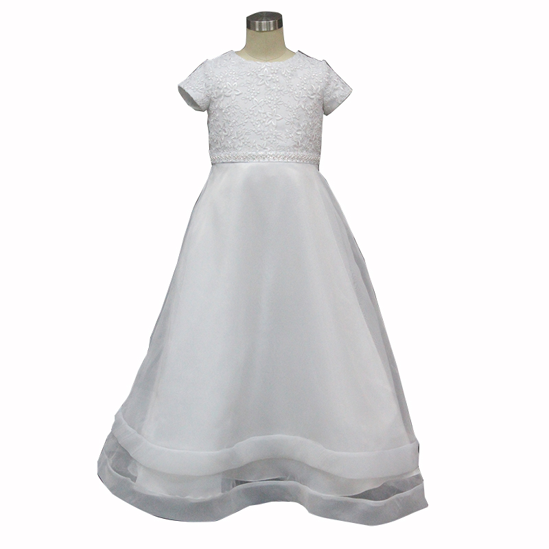 open lace back dress Luxurious Princess Ballgown First Communion Dress Style 458 4 / Ivory main image 0