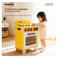 Cuisine en bois Montessori sur pied avec four et cuisinière, jouet d'apprentissage éducatif pour enfants, garçons et filles