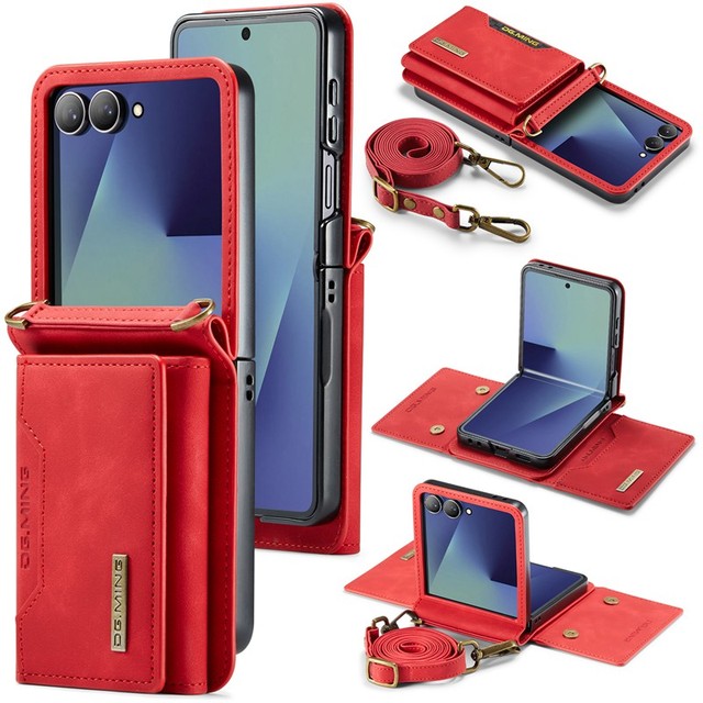 Premium Tri-Fold Wallet Phone Case Luxury Business PU Leather Drop Protection Anti Fingerprint for Samsung Z Flip 7/6/5/4/3