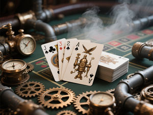 Naipes estilo <span class=keywords><strong>Steam</strong></span> Punk con acabado de superficie brillante de ambiente fresco para ocasiones de juegos de cartas tarjeta personalizada - Product Image 3