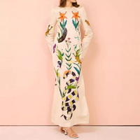 Nouvelle robe longue décontractée à manches longues et dos nu à imprimé animal pour femme, collection printemps-été AliExpress