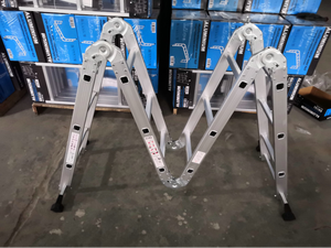 <span class=keywords><strong>Escalera</strong></span> de Aluminio SoYoung de <span class=keywords><strong>12</strong></span> <span class=keywords><strong>Peldaños</strong></span> y 3.7m, <span class=keywords><strong>Escalera</strong></span> Multiusos Ligera con Bisagra Pequeña, <span class=keywords><strong>Precio</strong></span> Económico de Fábrica en China - Product Image 2