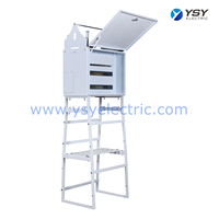 Boîtier de commande électrique extérieur étanche OEM, armoire de distribution métallique avec cadre de support métallique complet pour système d'alimentation sur site