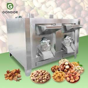 Machine à torréfier automatique à tambour pour noix de palme, graines de soja, arachides et autres noix, avec décortiqueuse intégrée - Product Image 1