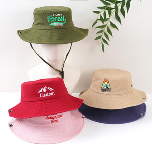 Sombrero de Pescador Unisex de Estilo Vintage con Diseño de Dibujos Animados, Personalizado, de Ala Ancha, 100% Algodón Lavado, Reversible, para Escalada, con Efecto Desgastado, Venta al por Mayor - Product Image 6